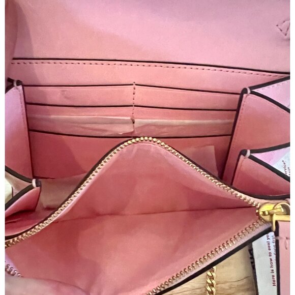 TORY BURCH PINK PATENT LEATHER EMERSON SHOULDER BAG - Picture 8 of 10